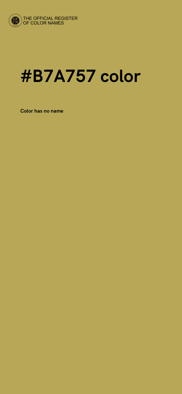 #B7A757 color image