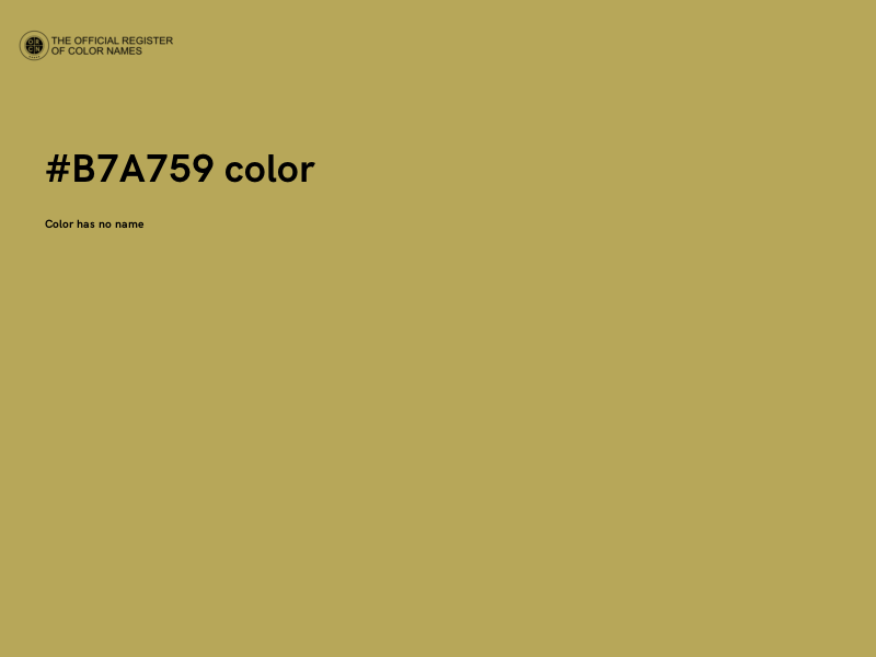 #B7A759 color image