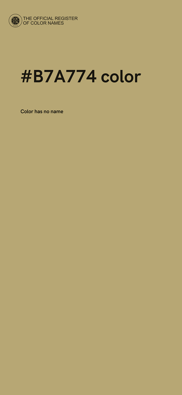 #B7A774 color image