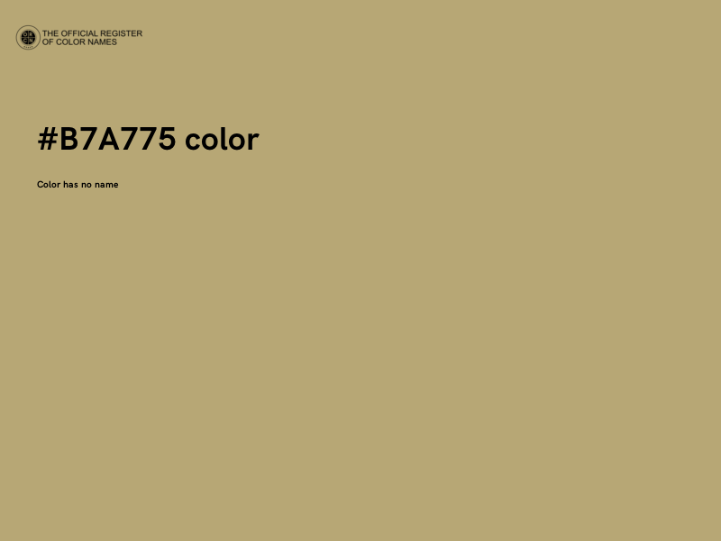 #B7A775 color image