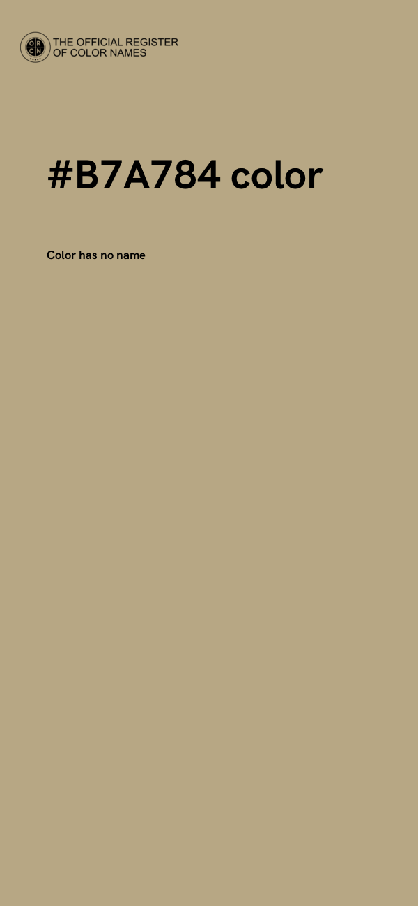 #B7A784 color image