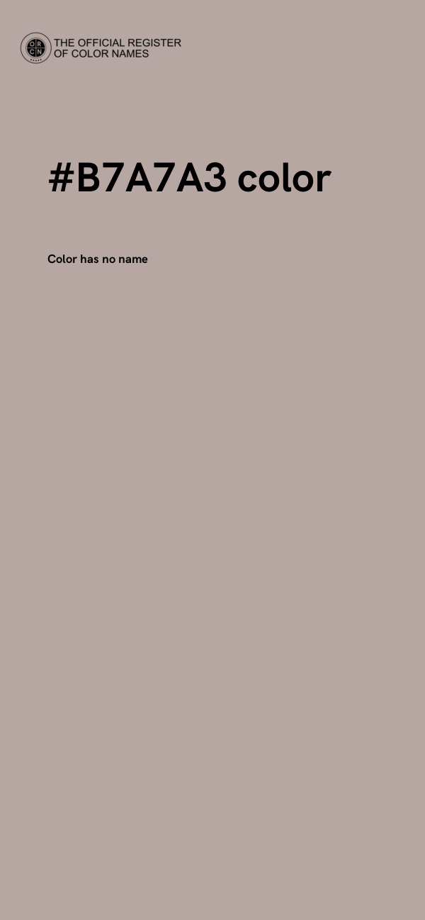#B7A7A3 color image