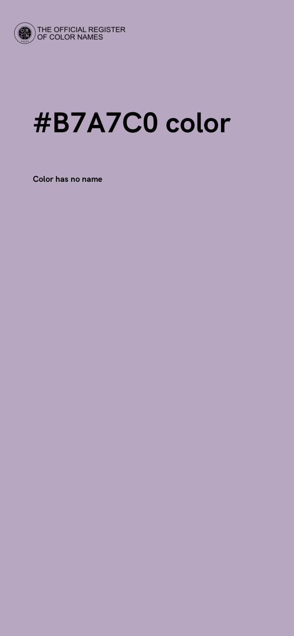 #B7A7C0 color image