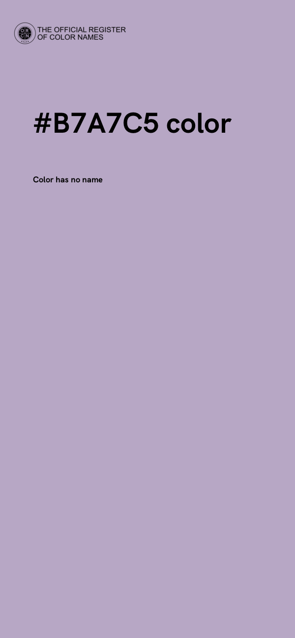 #B7A7C5 color image