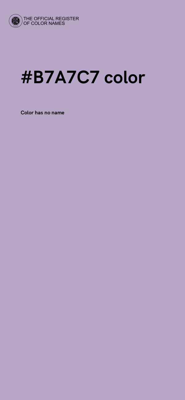 #B7A7C7 color image