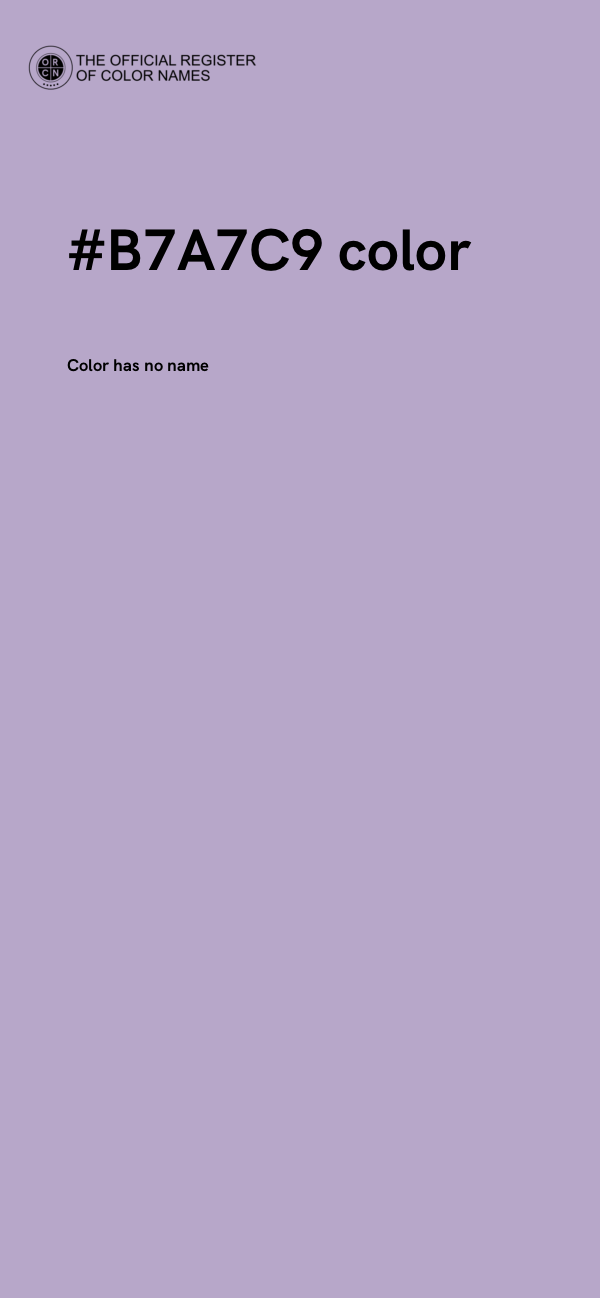 #B7A7C9 color image