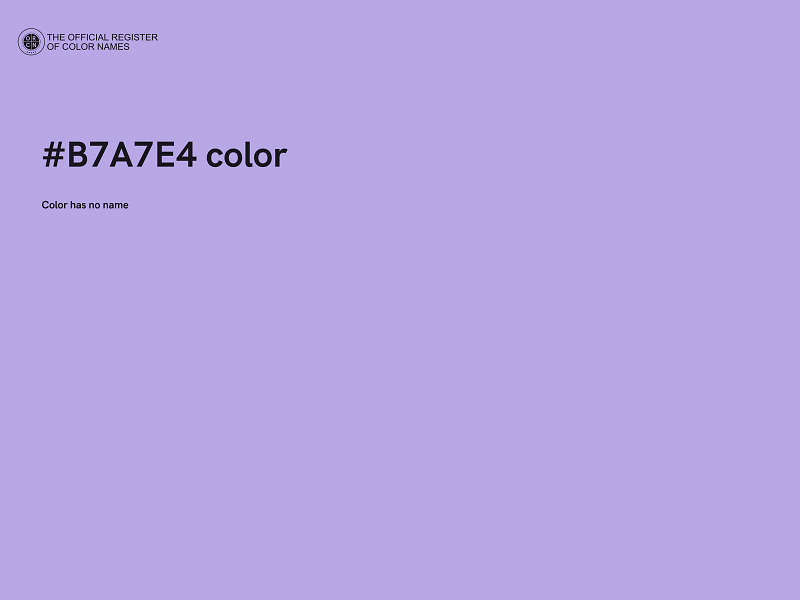 #B7A7E4 color image