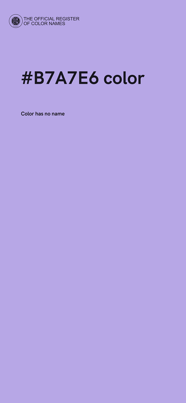 #B7A7E6 color image