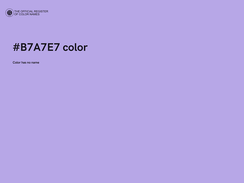 #B7A7E7 color image