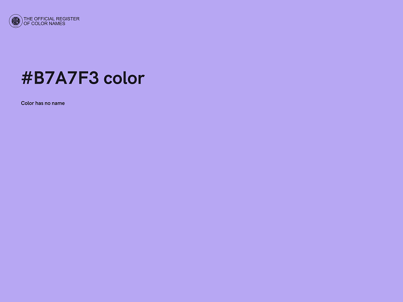 #B7A7F3 color image