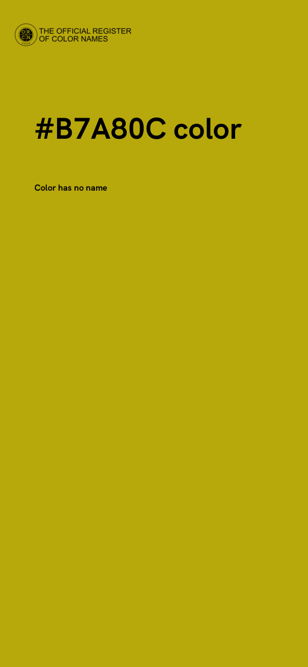 #B7A80C color image