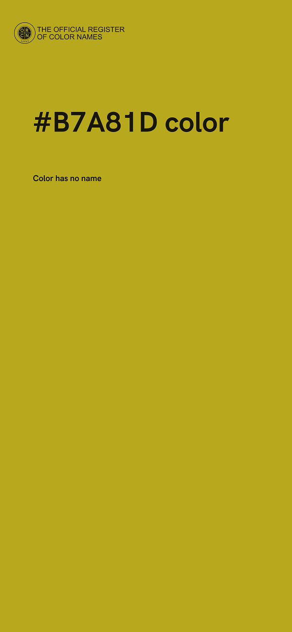 #B7A81D color image
