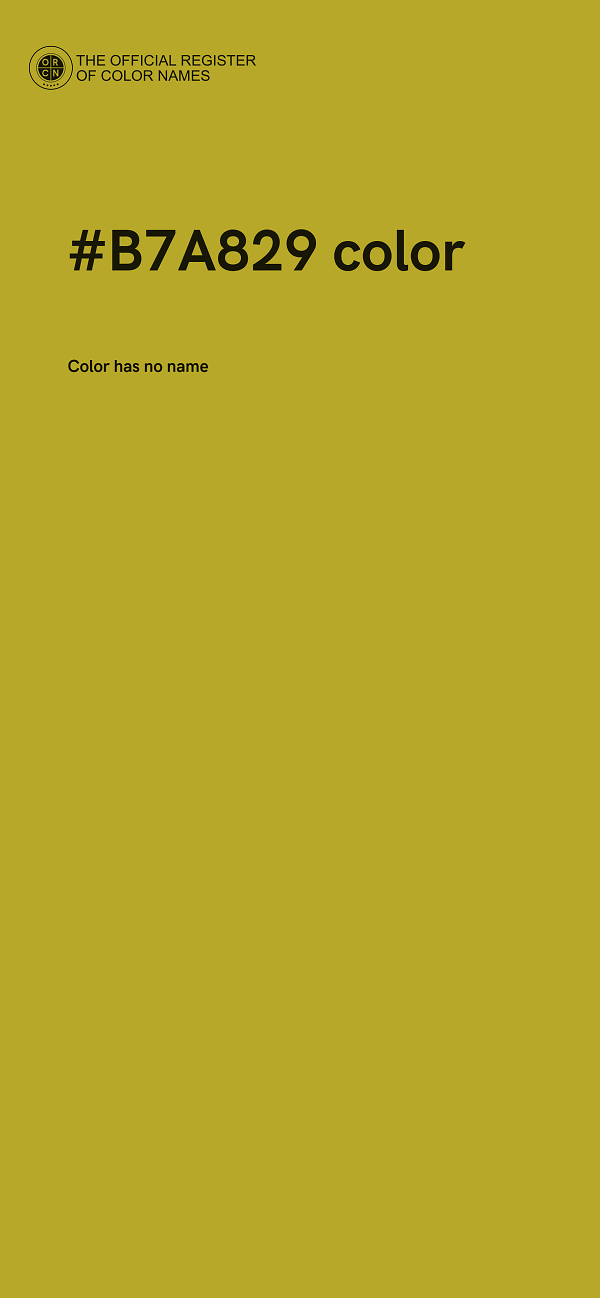 #B7A829 color image