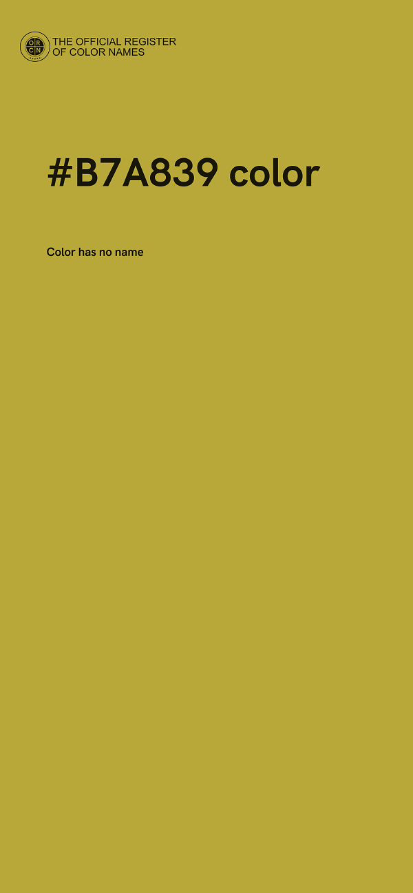 #B7A839 color image
