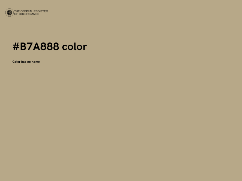 #B7A888 color image