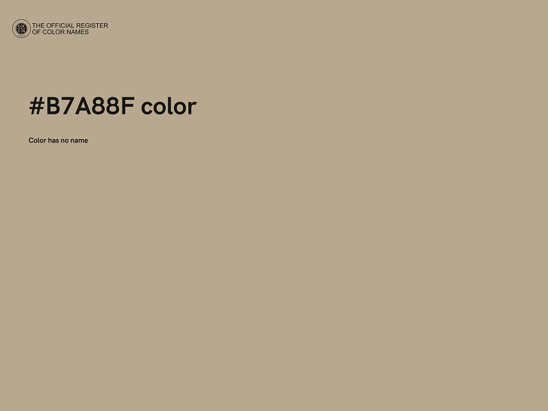 #B7A88F color image
