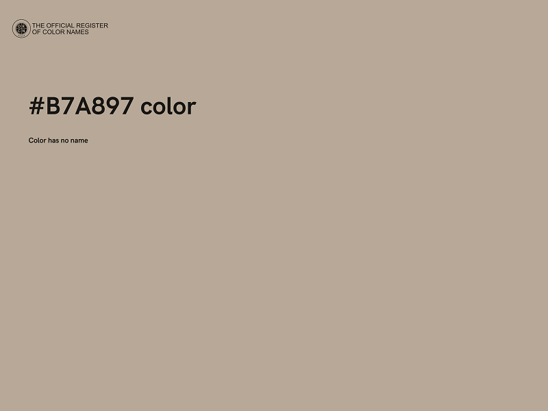 #B7A897 color image