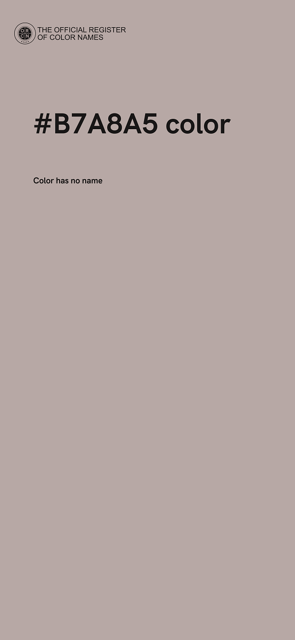 #B7A8A5 color image