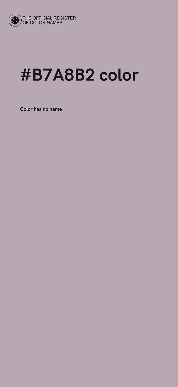 #B7A8B2 color image