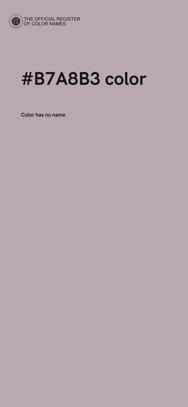 #B7A8B3 color image