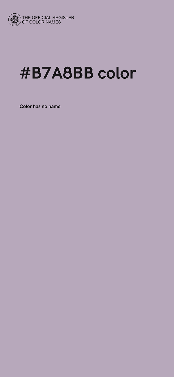 #B7A8BB color image