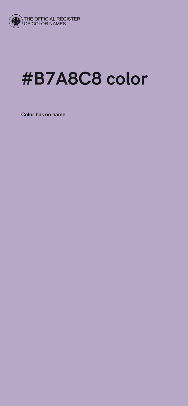 #B7A8C8 color image