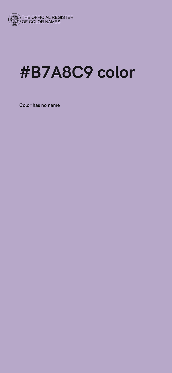 #B7A8C9 color image