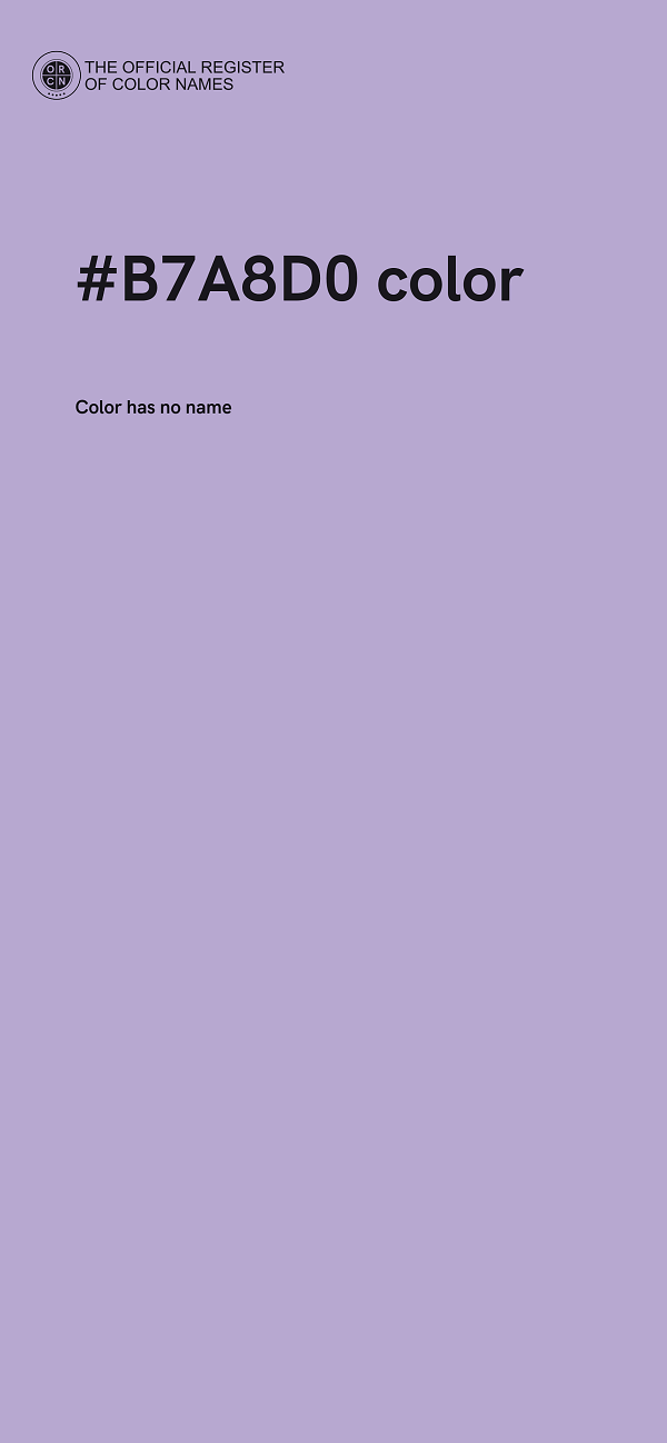 #B7A8D0 color image