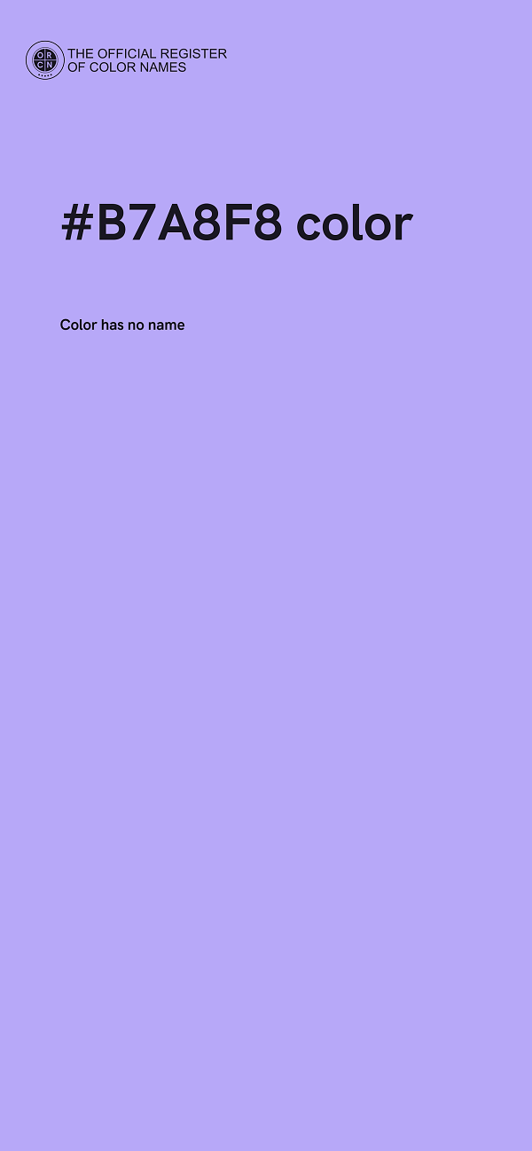 #B7A8F8 color image