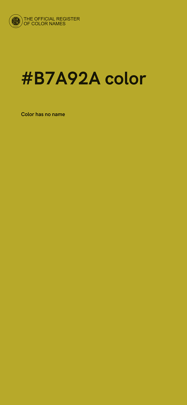 #B7A92A color image