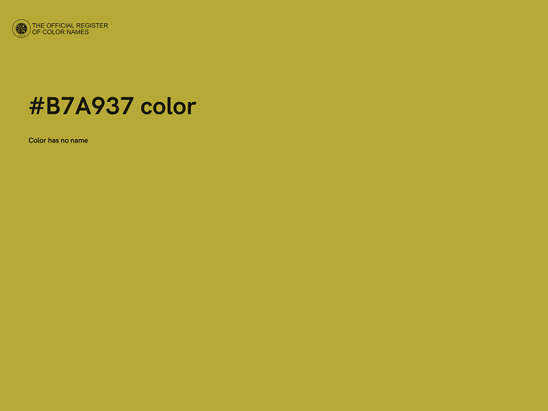 #B7A937 color image