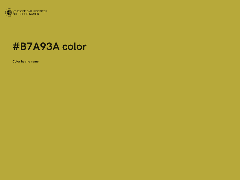 #B7A93A color image