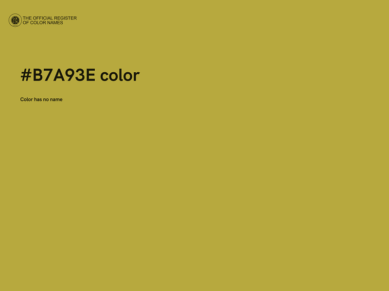 #B7A93E color image