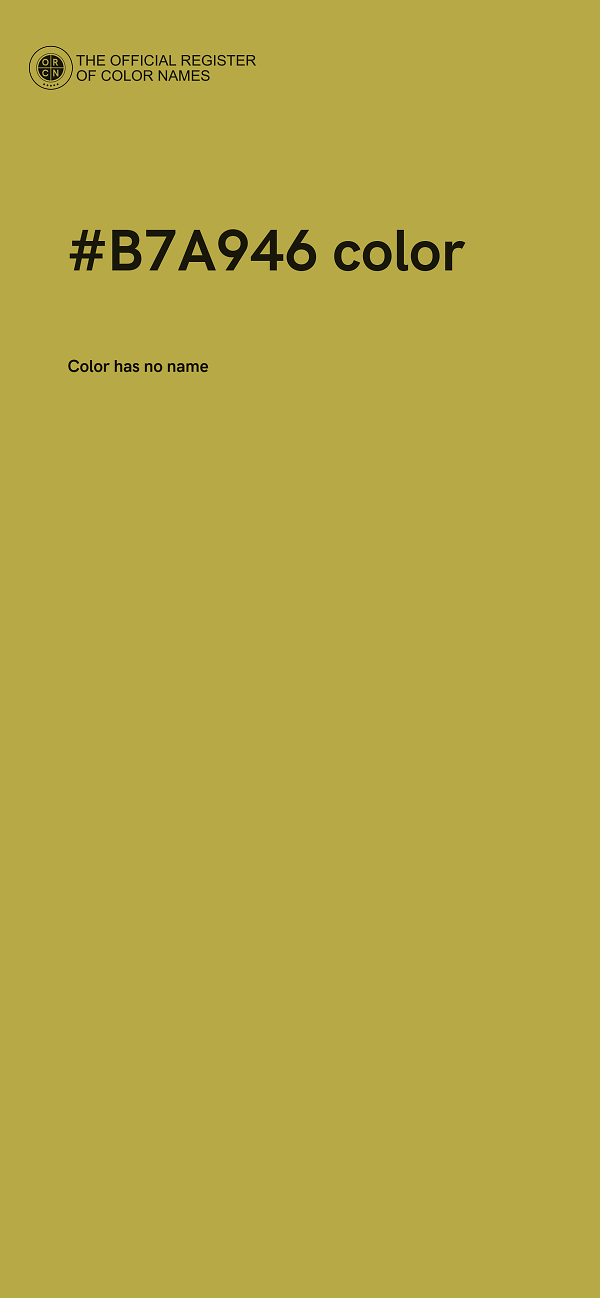 #B7A946 color image