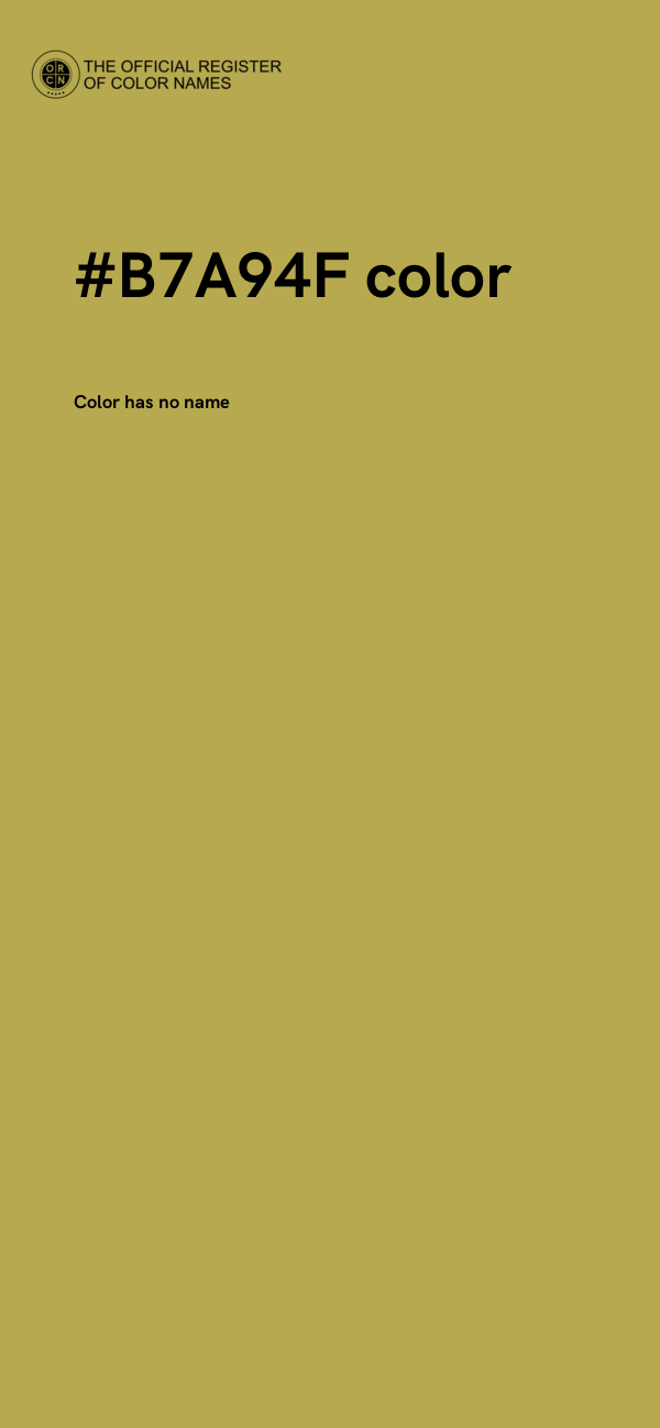 #B7A94F color image