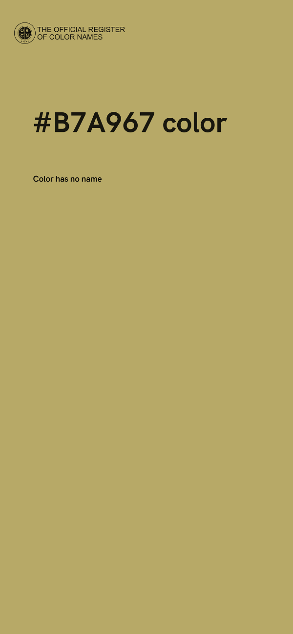 #B7A967 color image