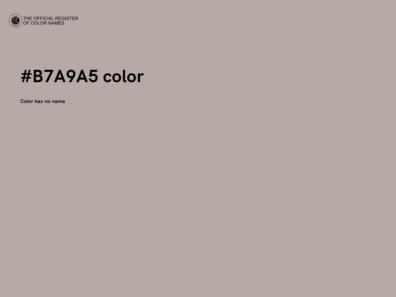 #B7A9A5 color image