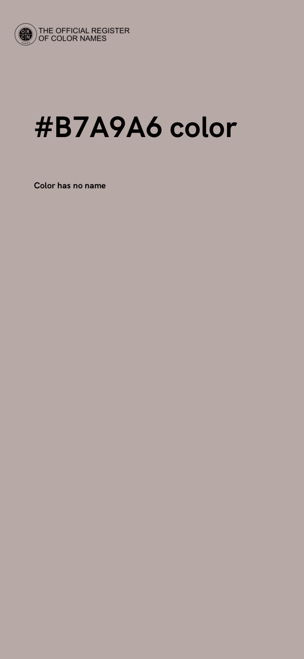 #B7A9A6 color image