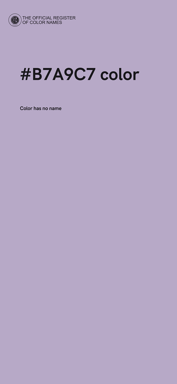 #B7A9C7 color image