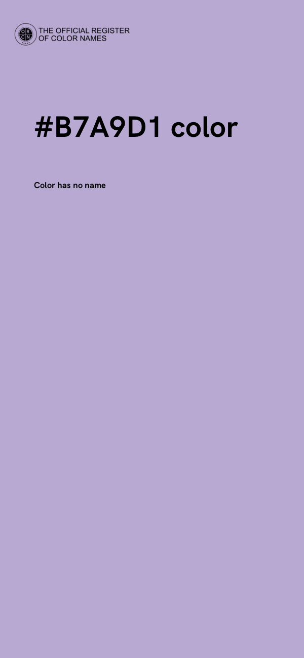 #B7A9D1 color image