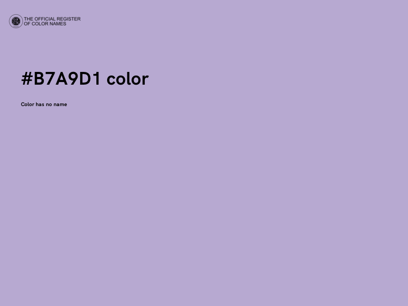 #B7A9D1 color image