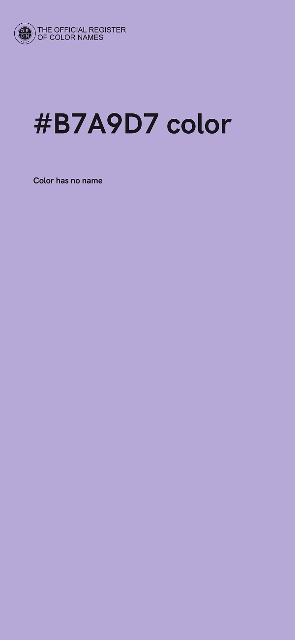 #B7A9D7 color image