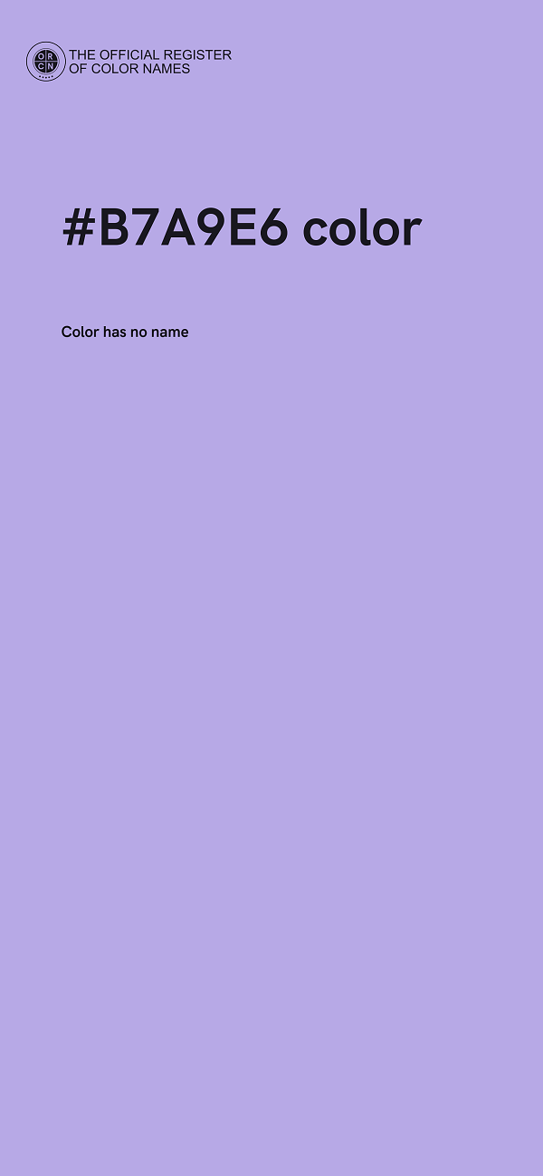 #B7A9E6 color image