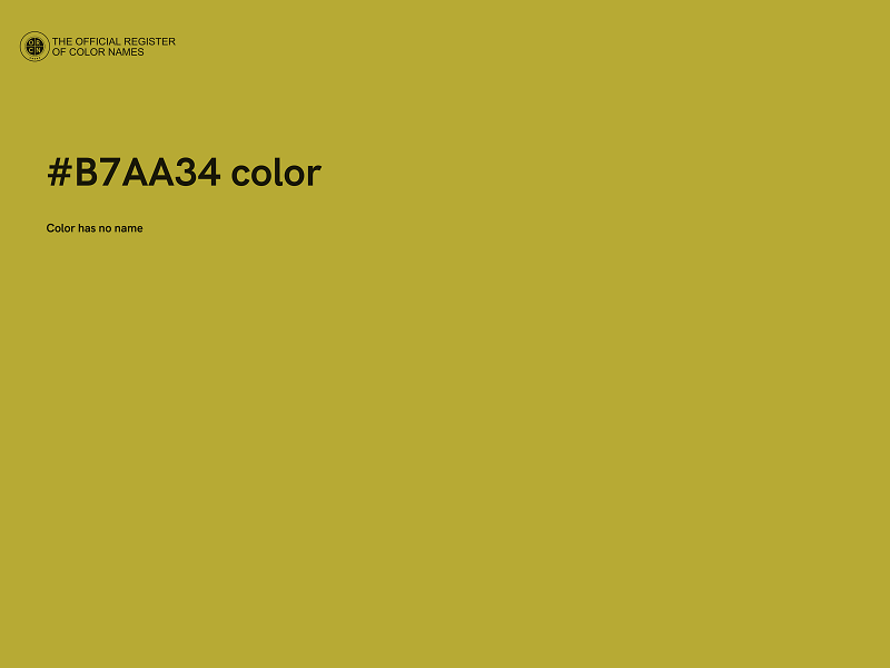 #B7AA34 color image