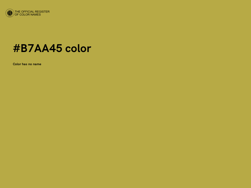 #B7AA45 color image