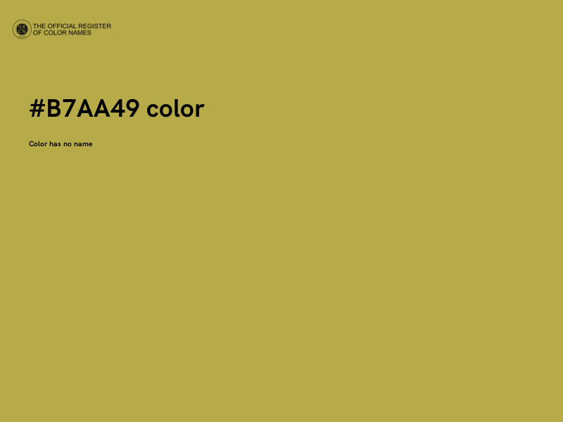 #B7AA49 color image