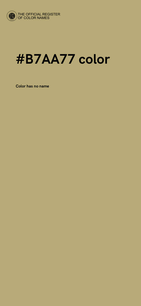 #B7AA77 color image