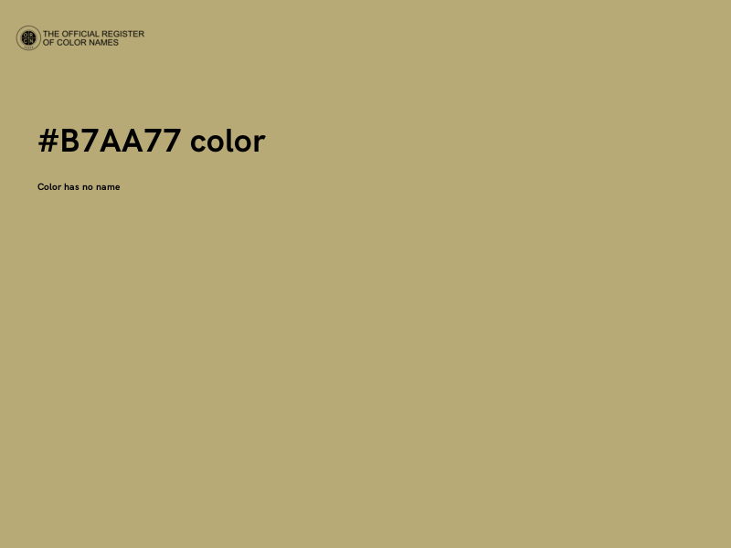 #B7AA77 color image