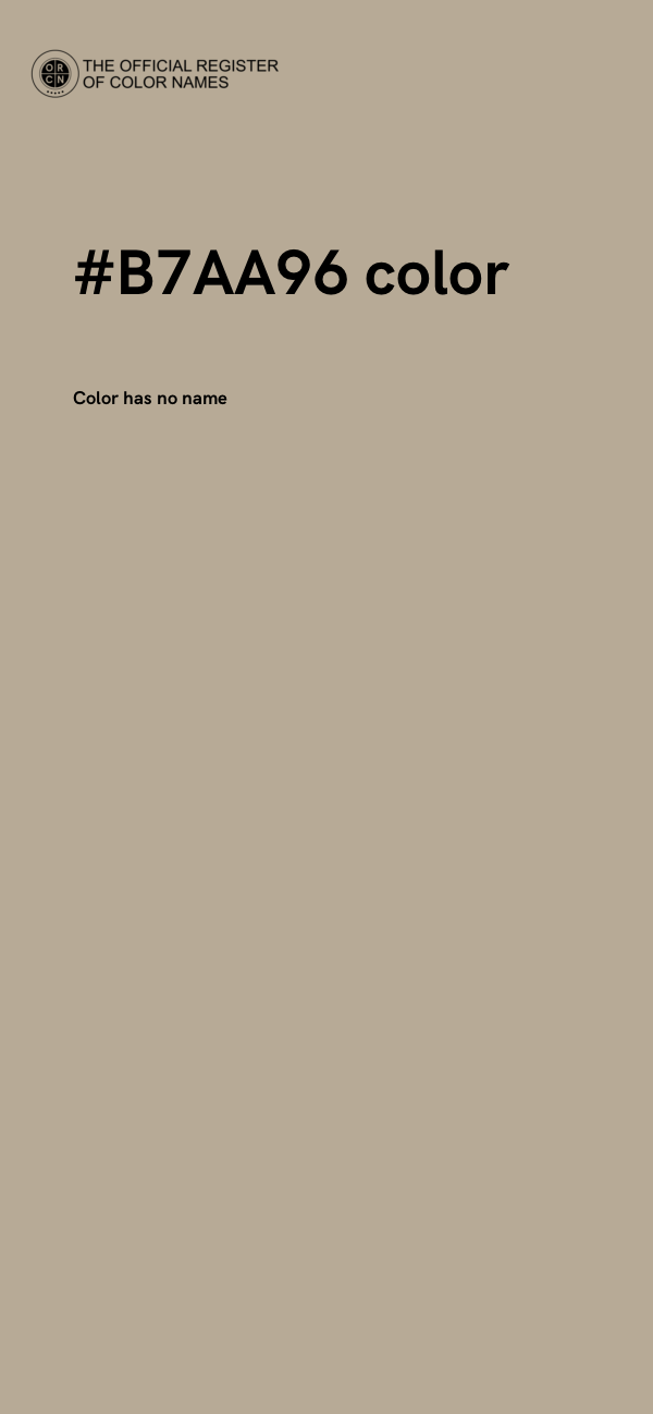#B7AA96 color image
