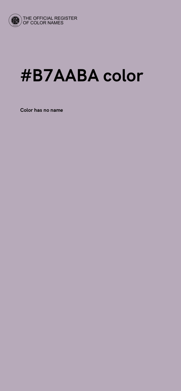 #B7AABA color image